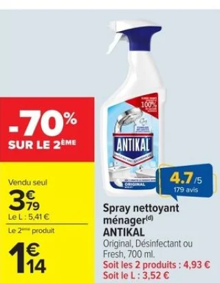 Spray nettoyant ménager Antikal
