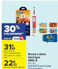 Brosse à dents électrique ORAL B Roi Lion