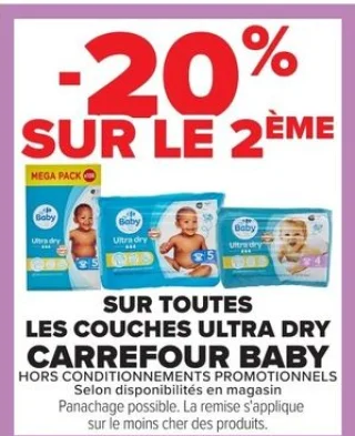 Couches Ultra Dry Carrefour Baby