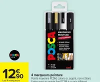 4 marqueurs peinture Posca