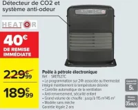 Poêle à pétrole électronique HEATOR
