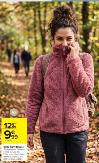 Veste fluffy femme Tex