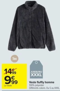 Veste fluffy homme Tex