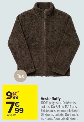 Veste fluffy Tex
