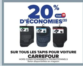 Tapis pour voiture Carrefour