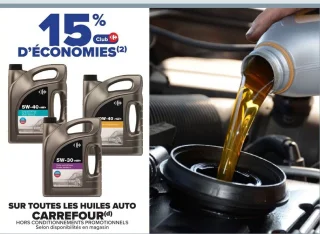 Huiles auto Carrefour