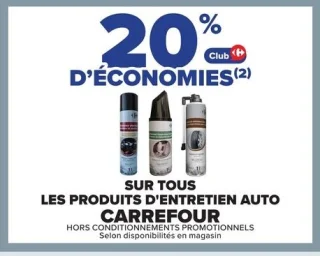 Produits d'entretien auto Carrefour