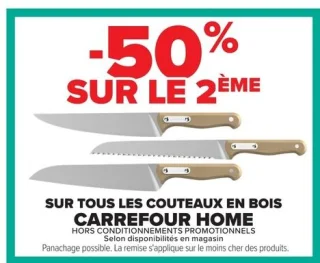Couteaux en bois Carrefour Home