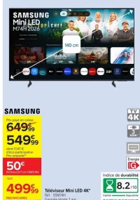 Téléviseur Mini LED 4K Samsung 55M74H