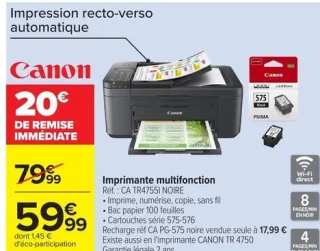 Imprimante multifonction Canon CA TR4755I NOIRE