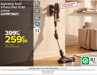 Aspirateur balai X-Force Flex 13.60 animal Rowenta