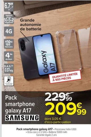 Pack smartphone galaxy A17 Samsung