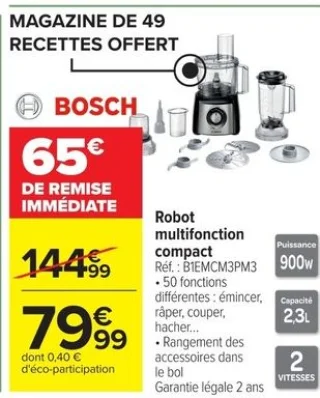 Robot multifonction compact Bosch B1EMCM3PM3