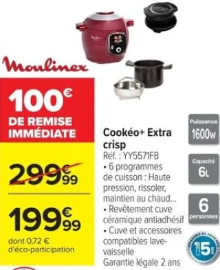 Cookéo+ Extra crisp Moulinex YY5571FB