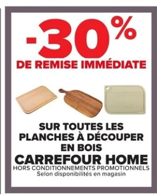 Planches à découper en bois Carrefour Home