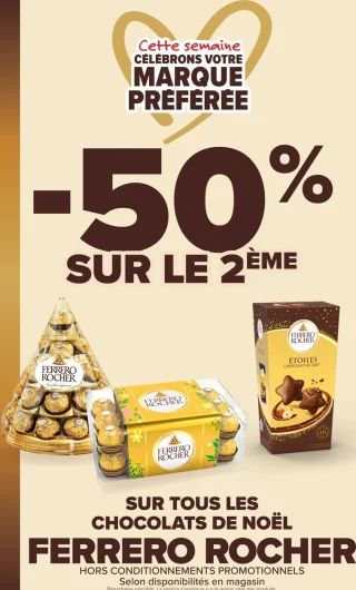 Chocolats de Noël Ferrero Rocher
