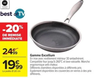 Poêle Gamme Excellium Ø 20 cm