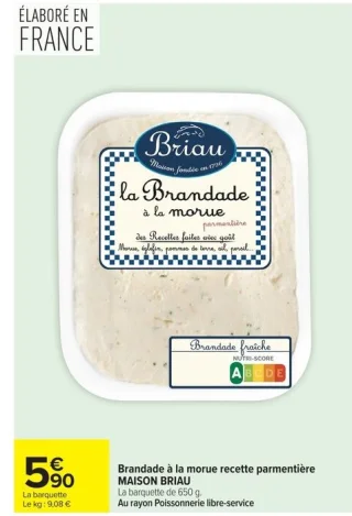 Brandade à la morue recette parmentière MAISON BRIAU
