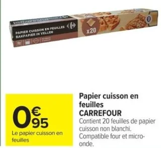 Papier cuisson en feuilles CARREFOUR