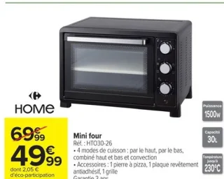 Mini four Carrefour HOME HTO30-26