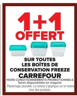 Boîtes de conservation Freeze Carrefour