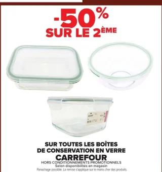 Boîtes de conservation en verre Carrefour