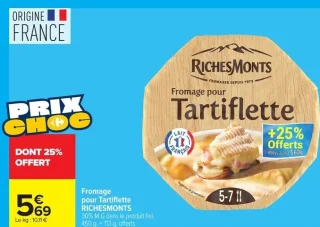 Fromage pour Tartiflette RICHESMONTS