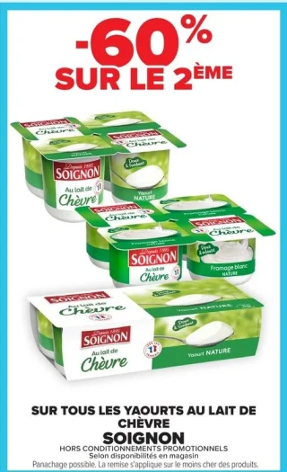 Yaourts au lait de chèvre Soignon