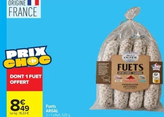 Fuets ARGAL 3 + 1 offert, 520 g