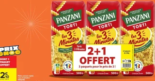 Pâtes cuisson rapide «Les 3 minutes» Panzani