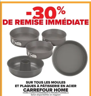 Moules et plaques à pâtisserie en acier Carrefour Home