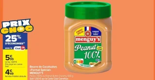 Beurre de Cacahuètes «Format Spécial» MENGUY'S