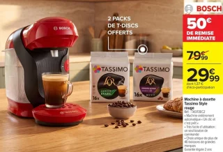 Machine à dosette Tassimo Style rouge Bosch