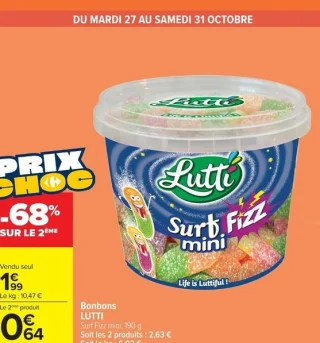 Bonbons LUTTI Surf Fizz mini