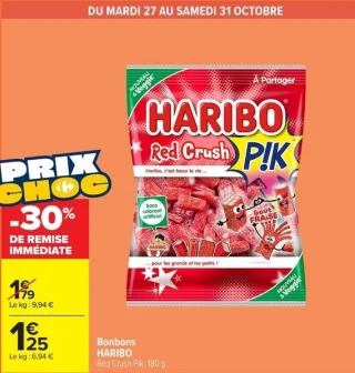 Bonbons HARIBO Red Crush Pik