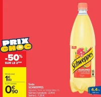 Soda SCHWEPPES Agrumes, Tonic ou Ginger Beer