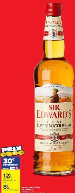 Blended Scotch Whisky Sir Edward's Finest