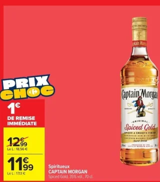 Spiritueux Captain Morgan Spiced Gold