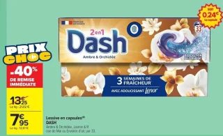 Lessive en capsules DASH