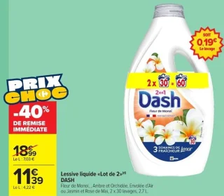 Lessive liquide «Lot de 2» DASH