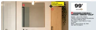 Ensemble meuble + vasque + miroir "CALA"