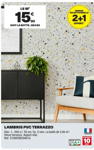 Lambris PVC terrazzo