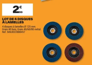 Lot de 4 disques à lamelles Titan
