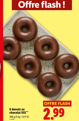 6 donuts au chocolat XXL