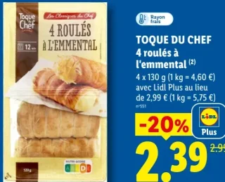 Toque du Chef 4 roulés à l'emmental