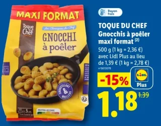 Toque du Chef Gnocchis à poêler maxi format