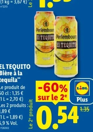 Bière à la tequila El Tequito