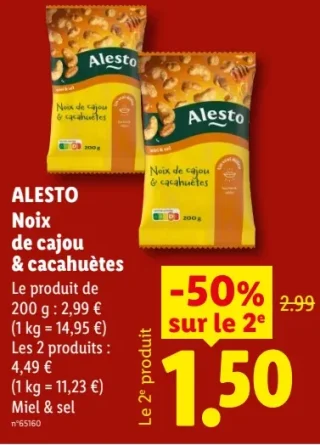ALESTO Noix de cajou & cacahuètes