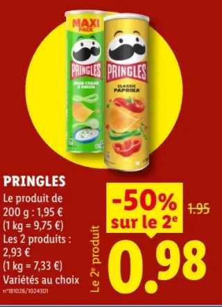 PRINGLES Tuiles salées