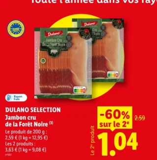 DULANO SELECTION Jambon cru de la Forêt Noire